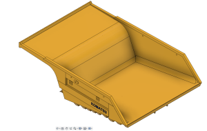 980E haul truck chassis inspection – top rear oblique view.