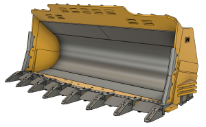 993K wheel loader chassis inspection – front left oblique view.