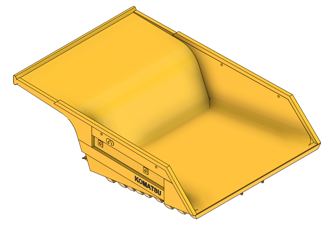 980E haul truck chassis inspection – top rear oblique view.